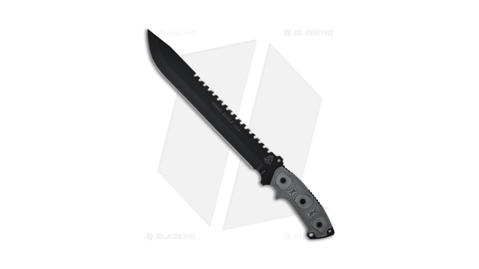 TOPS Knives Steel Eagle 111A Hunters Point Fixed Blade Knife, 11.00in, 1095, Clip Point Blade, Micarta Gray Handle, Black/Gray, 16.00in, BHQ-7341