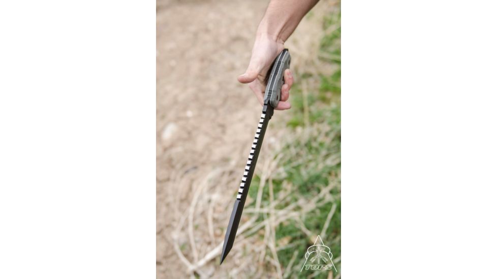 Tops Knives Steel Eagle 111a Tanto Point Fixed Blade Knife, Gray, 11in, SE111ATP