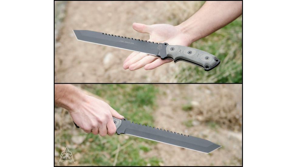 Tops Knives Steel Eagle 111a Tanto Point Fixed Blade Knife, Gray, 11in, SE111ATP