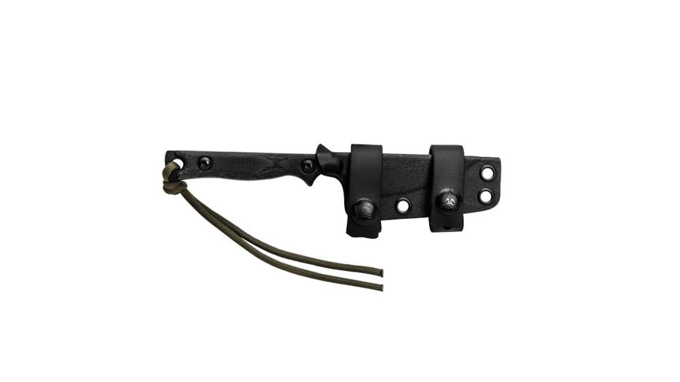 TOPS Knives Street Scalpel 2 Fixed Blade Knife, 3.13in, 1095 Carbon Steel Blade, Black Canvas Micarta Handle, SSS-02