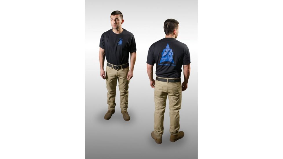 Tops Knives T-Shirt, Blue/Black, Large, TS-BBLG