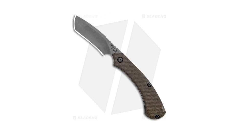 TOPS Knives Tac-Raze 6 Folding Knife, 3.25in, 1095, Cleaver Blade, G10 Black Handle, Gray/Black, 7.625in, BHQ-181170