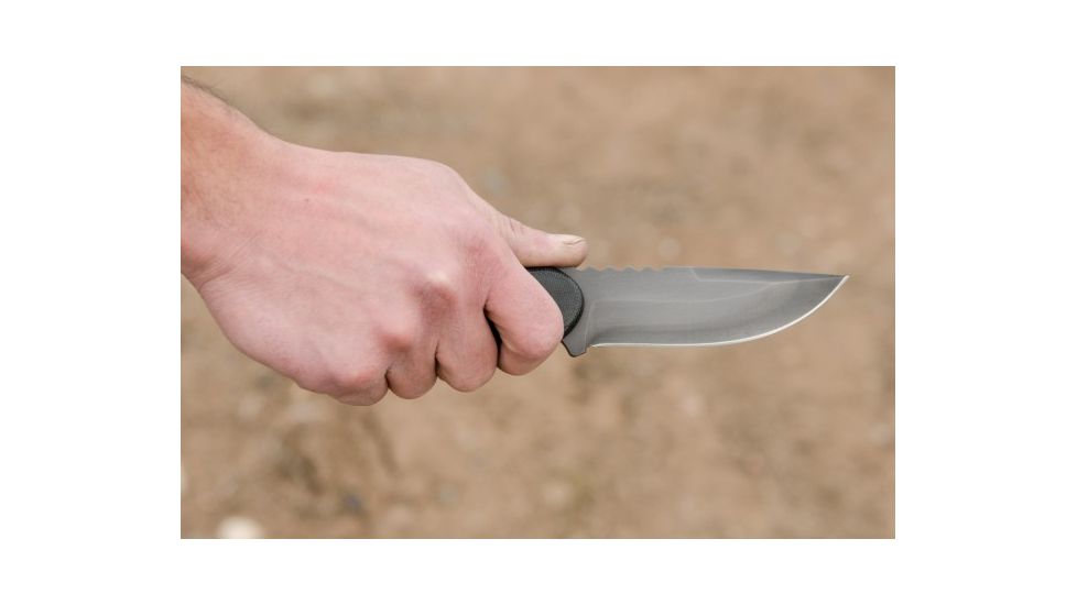 Tops Knives TEX Creek Fixed Blade Knife, Black, 4.19in, TEX4-02