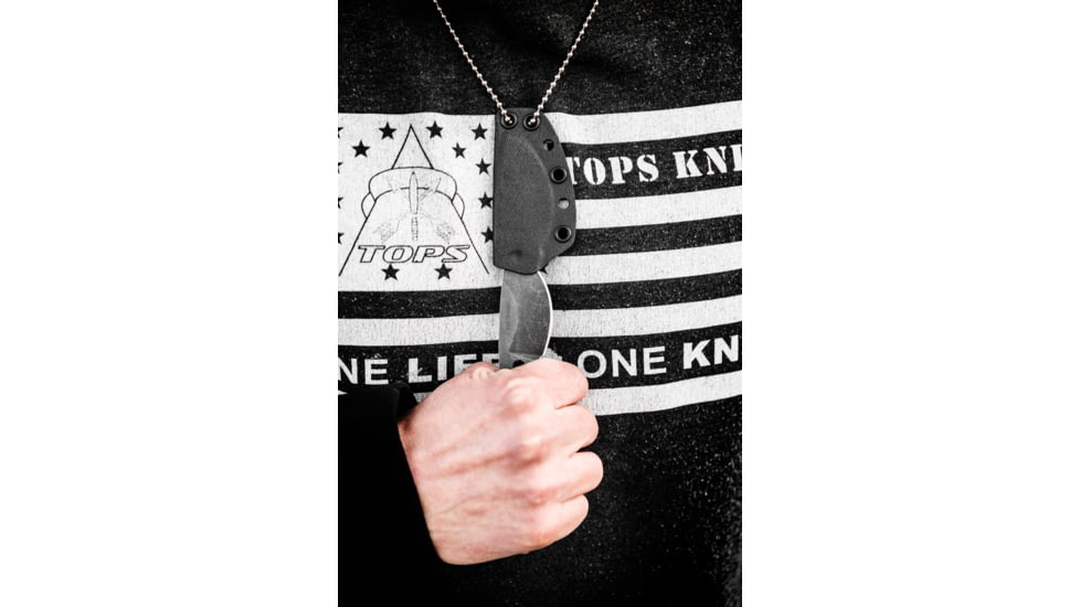 Tops Knives TOPS Backup Fixed Blade Knif, 2.38 in Acid Rain 1095 RC 56-58 Blade, TBKP-02