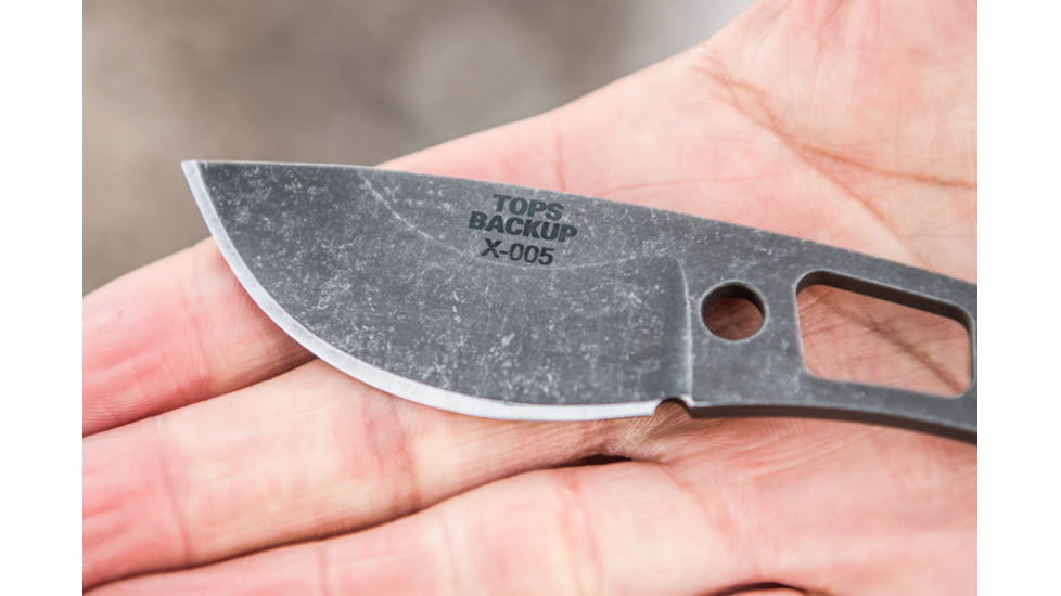 Tops Knives TOPS Backup Fixed Blade Knif, 2.38 in Acid Rain 1095 RC 56-58 Blade, TBKP-02