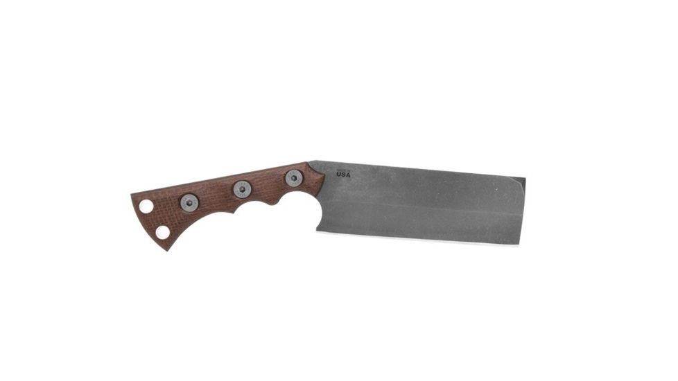 TOPS Knives TOPS Nata Fixed Blade Knife, 6.50in, Acid Rain, Black Canvas/Brown Burlap Micarta TNAT-02