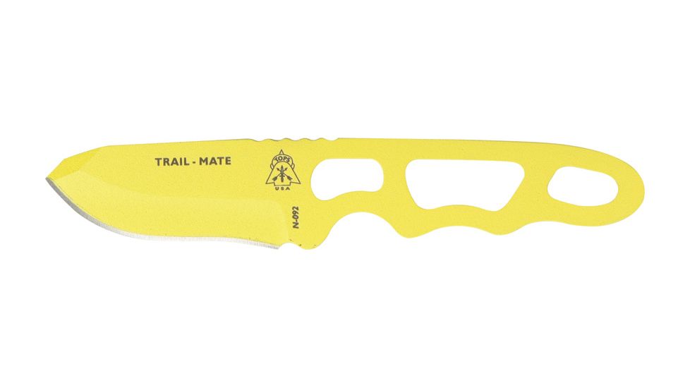 Tops Knives Trail Mate Code Yellow Fixed Blade Knife TPTRMT01CY