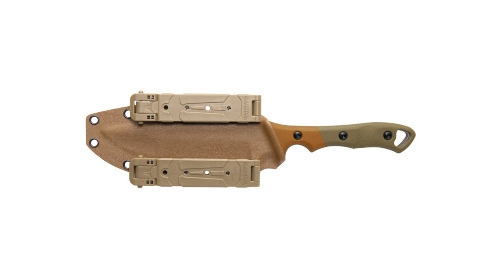 TOPS Knives VTAC Norseman Fixed Knife, 5.50in, 1095 RC 56-58 Steel, Harpoon Blade, Tan/Green Canvas Micarta Handle VTAC-01
