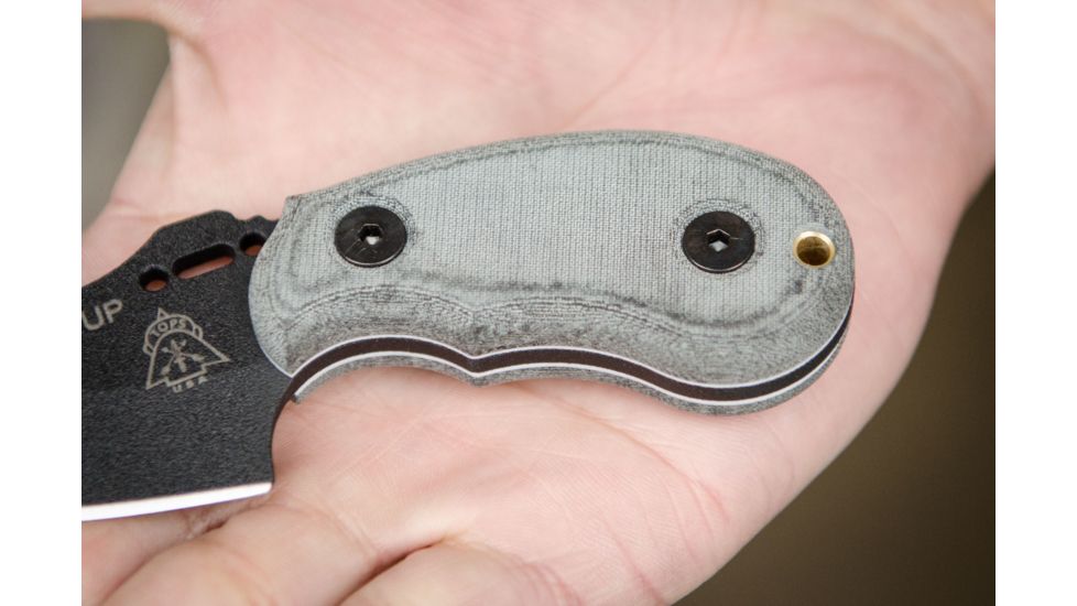 Tops Knives Wolf Pup Fixed Blade Knife, Black, 2.5in, WP010