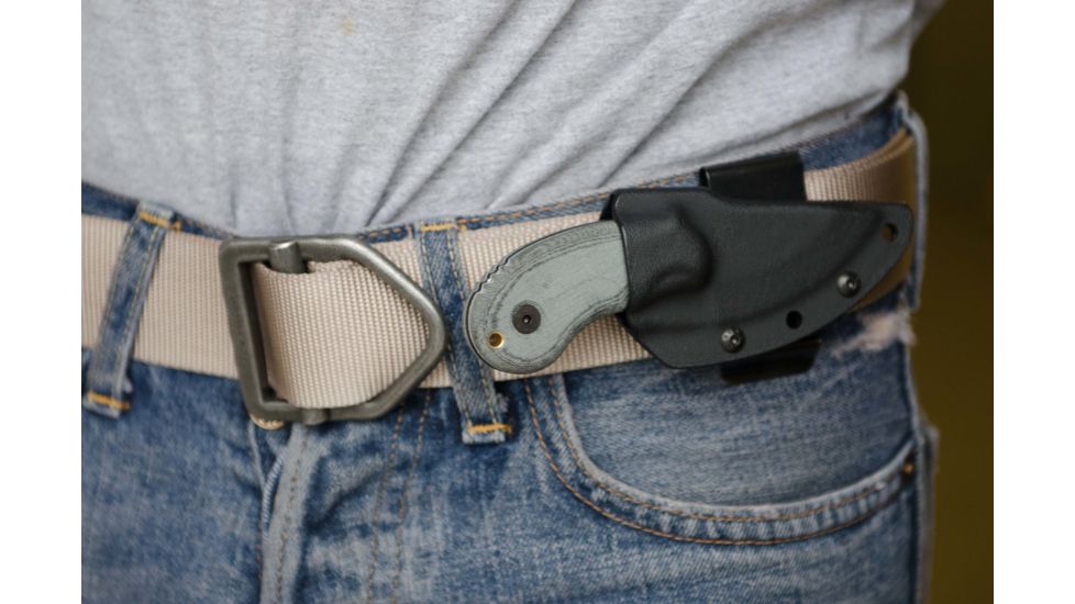 Tops Knives Wolf Pup Fixed Blade Knife, Black, 2.5in, WP010