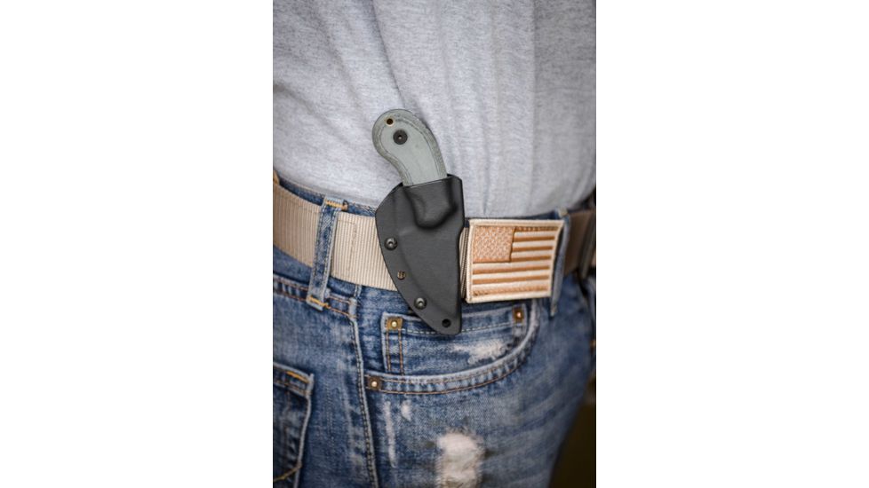 Tops Knives Wolf Pup Fixed Blade Knife, Black, 2.5in, WP010