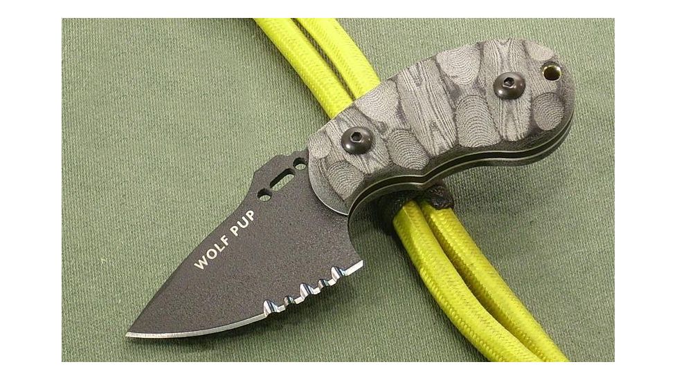 Tops Knives Wolf Pup Fixed Blade Knife, Tan, 2.5in, WP010-Tan
