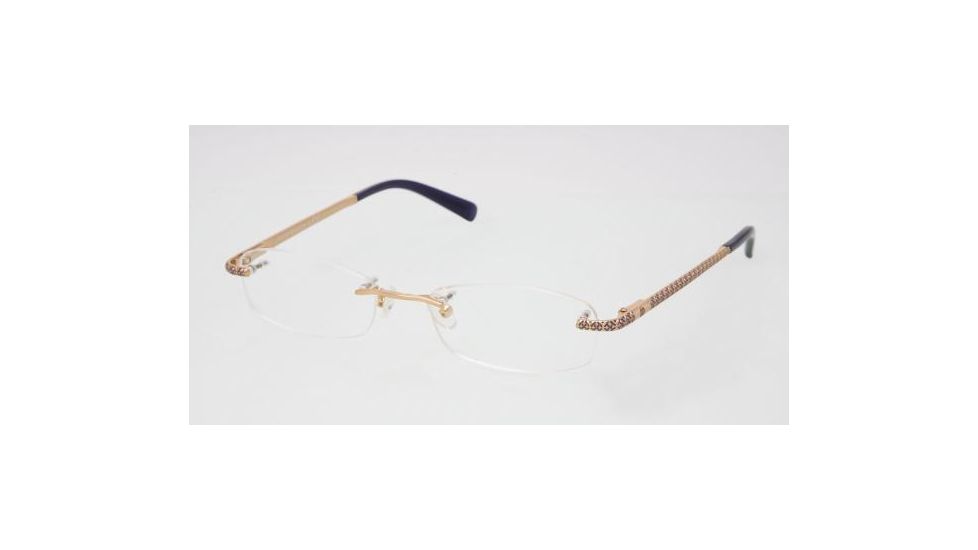 Tory Burch TY 1005 Eyeglasses Styles Gold/Blue Frame w/Non-Rx 50 mm Diameter Lenses, 296-5017