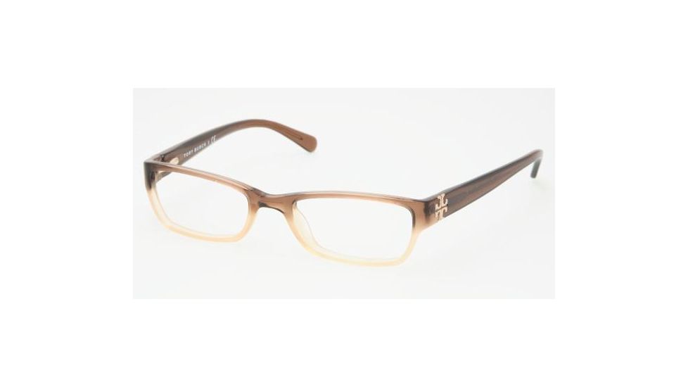 Tory Burch TY 2003 Eyeglasses Styles Brown Fade Frame w/Non-Rx 49 mm Diameter Lenses, 858-4918
