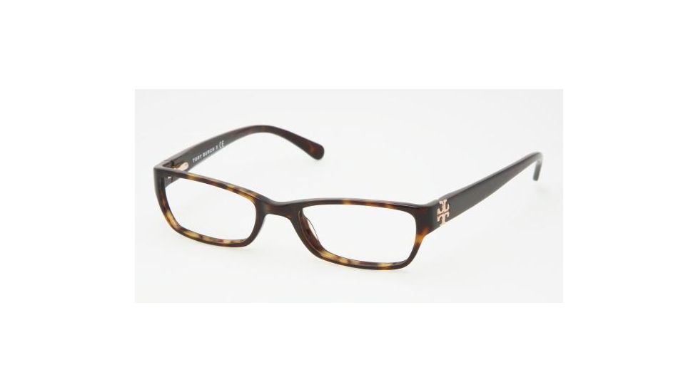 Tory Burch TY 2003 Eyeglasses Styles Dark Tortoise Frame w/Non-Rx 49 mm Diameter Lenses, 510-4918