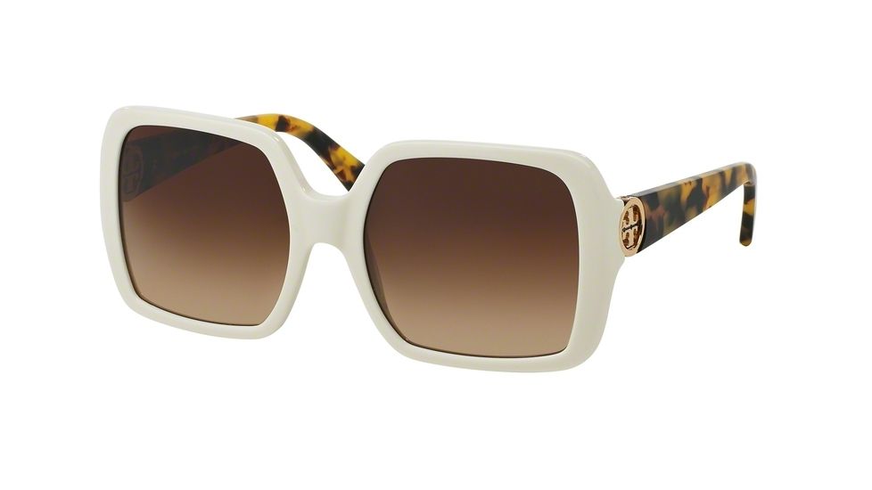 Tory Burch TY 7058 TY7058 Sunglasses 125213-55 - Ivory Tort Frame, Brown Gradient Lenses