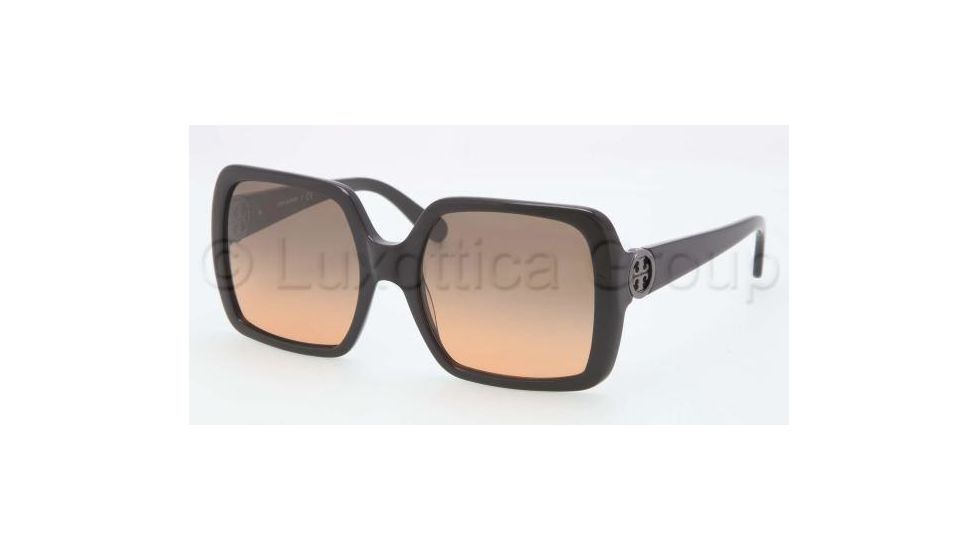 Tory Burch TY 7058 TY7058 Sunglasses 501/95-5518 - Black Frame, Grey Orange Fade Lenses