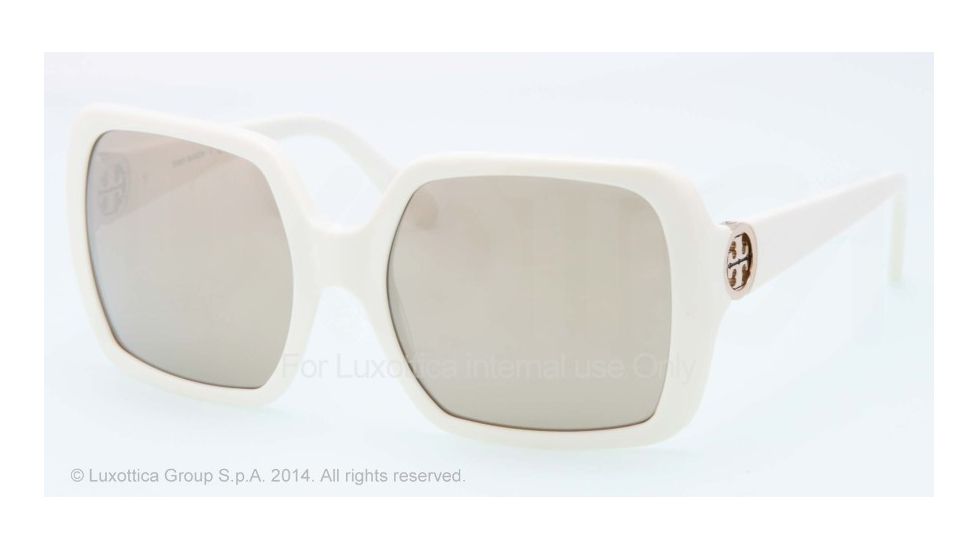 Tory Burch TY 7058 TY7058 Sunglasses 8545A-55 - Ivory Frame, Gold Mirror Lenses