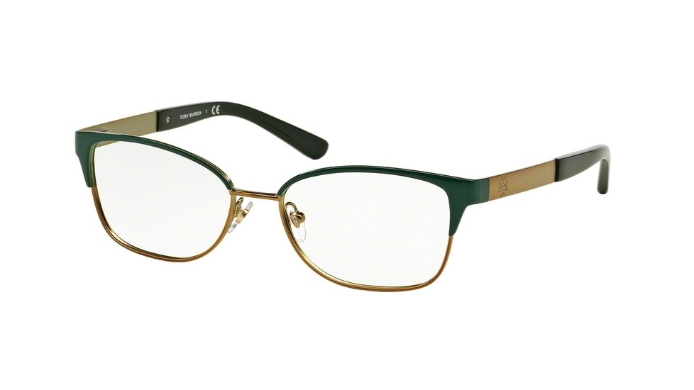 Tory Burch TY1046 Eyeglass Frames 3143-50 - Garden/satin Vintage Gold Frame