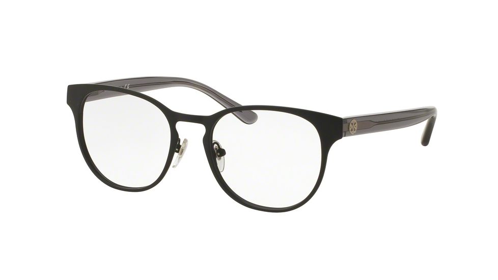 Tory Burch TY1048 Progressive Prescription Eyeglasses 3148-51 - Matte Black/grey Crystal Frame