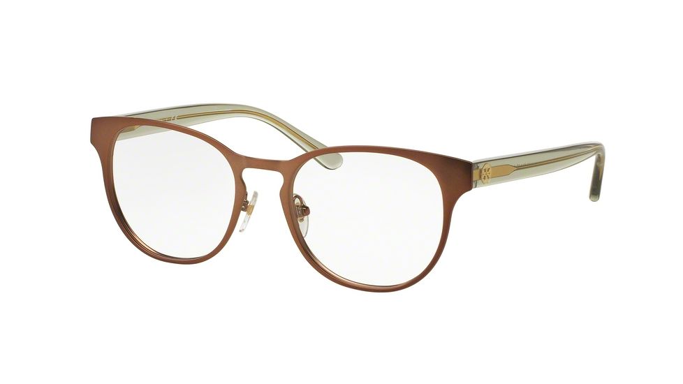 Tory Burch TY1048 Progressive Prescription Eyeglasses 3153-51 - Satin Brown/bottle Green Frame