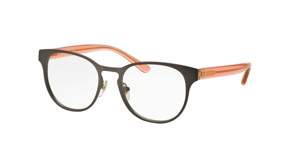 Tory Burch TY1048 Progressive Prescription Eyeglasses 3154-51 - Satin Charcoal/poppy Frame