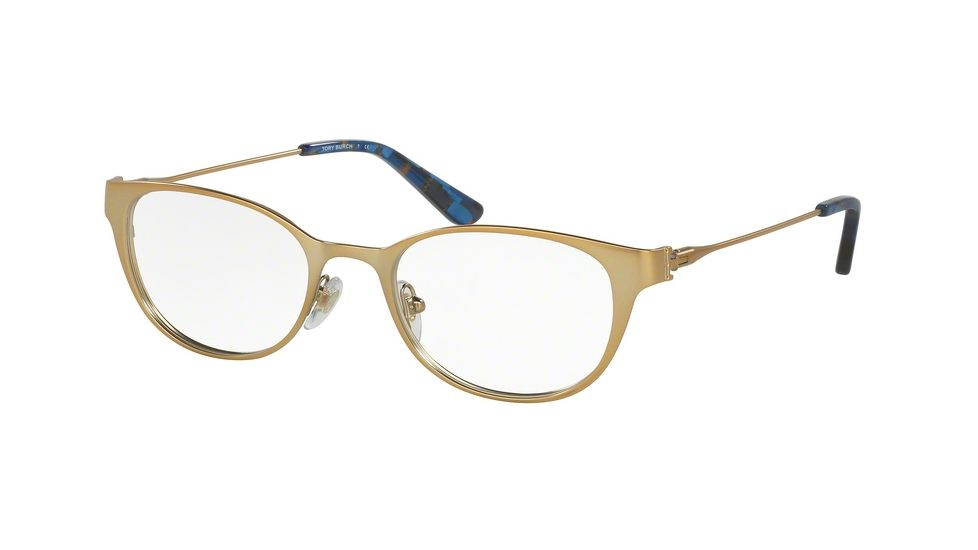 Tory Burch TY1050 Bifocal Prescription Eyeglasses 3151-51 - Satin Gold/blue Mosaic Frame