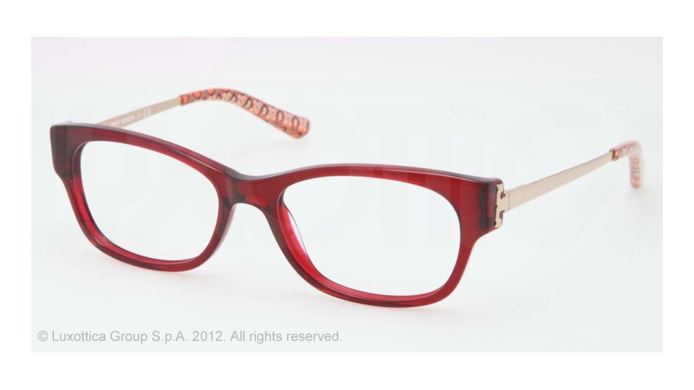 Tory Burch TY2035 Single Vision Prescription Eyeglasses 878-48 - Burgundy Frame, Demo Lens Lenses
