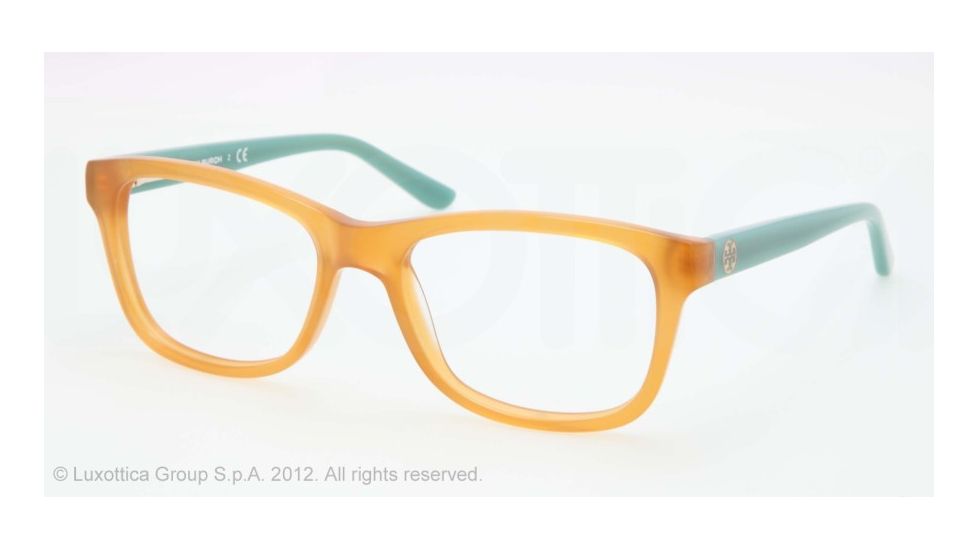 Tory Burch TY2038 Eyeglass Frames 1214-52 - Dark Honey Mint Frame, Demo Lens Lenses