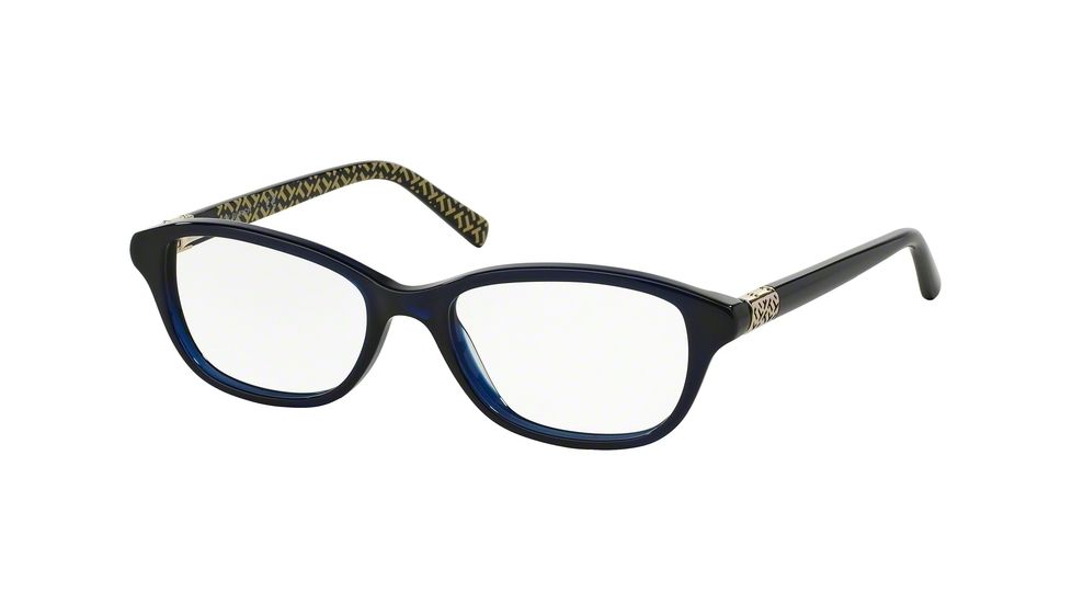 Tory Burch TY2042 Bifocal Prescription Eyeglasses 1304-51 - Navy W T Print Frame