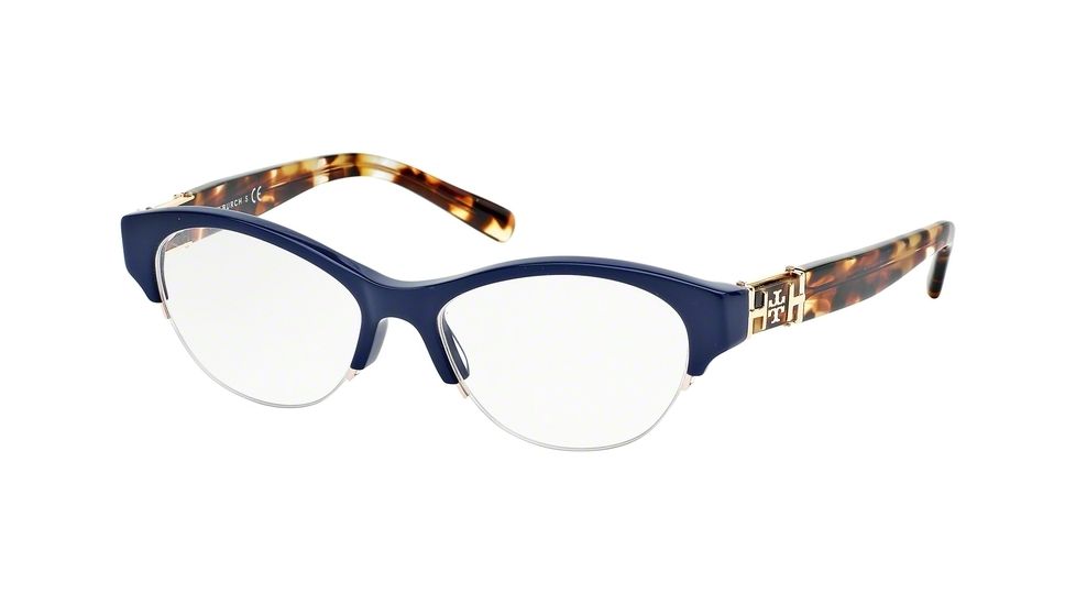 Tory Burch TY2046 Bifocal Prescription Eyeglasses 1339-49 - Navy/spotty Tortoise Frame