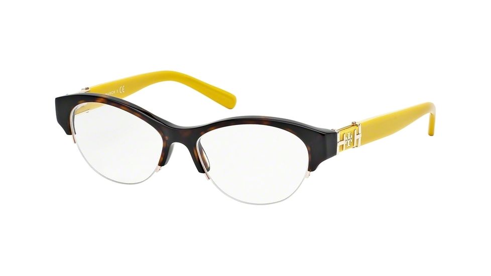 Tory Burch TY2046 Bifocal Prescription Eyeglasses 1342-49 - Dark Tortoise/mustard Frame