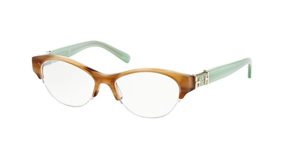 Tory Burch TY2046 Bifocal Prescription Eyeglasses 1345-49 - Medium Tortoise Geyser Frame