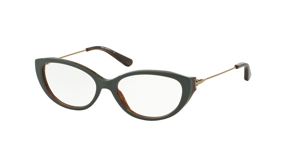 Tory Burch TY2048A Eyeglass Frames 1356-52 - Olive Horn Frame