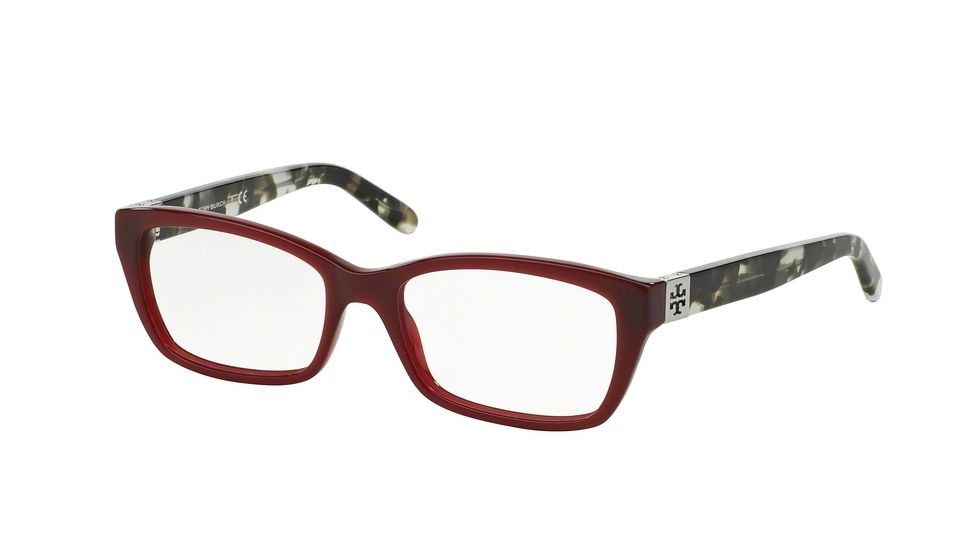 Tory Burch TY2049A Progressive Prescription Eyeglasses 1361-53 - Milky Cabernet Grey Tortoise Frame