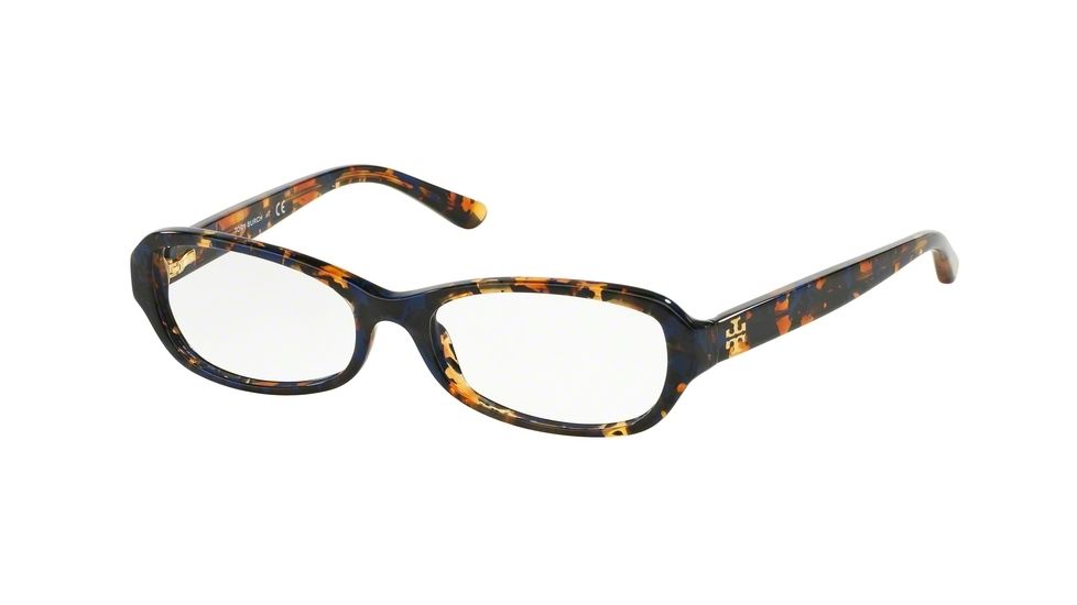 Tory Burch TY2051A Single Vision Prescription Eyeglasses 1414-51 - Tortoise Navy Frame
