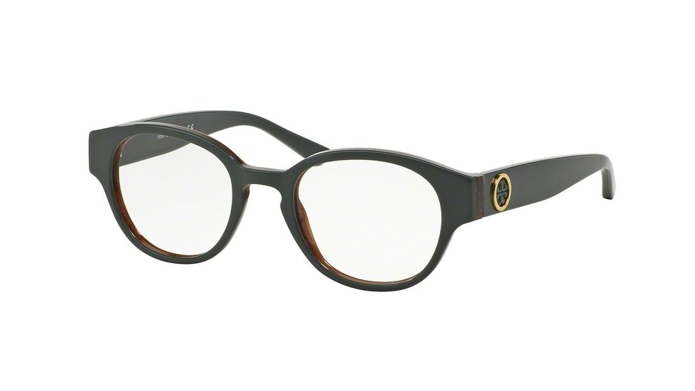 Tory Burch TY2057 Bifocal Prescription Eyeglasses 1494-47 - Olive Green Horn/olive Frame