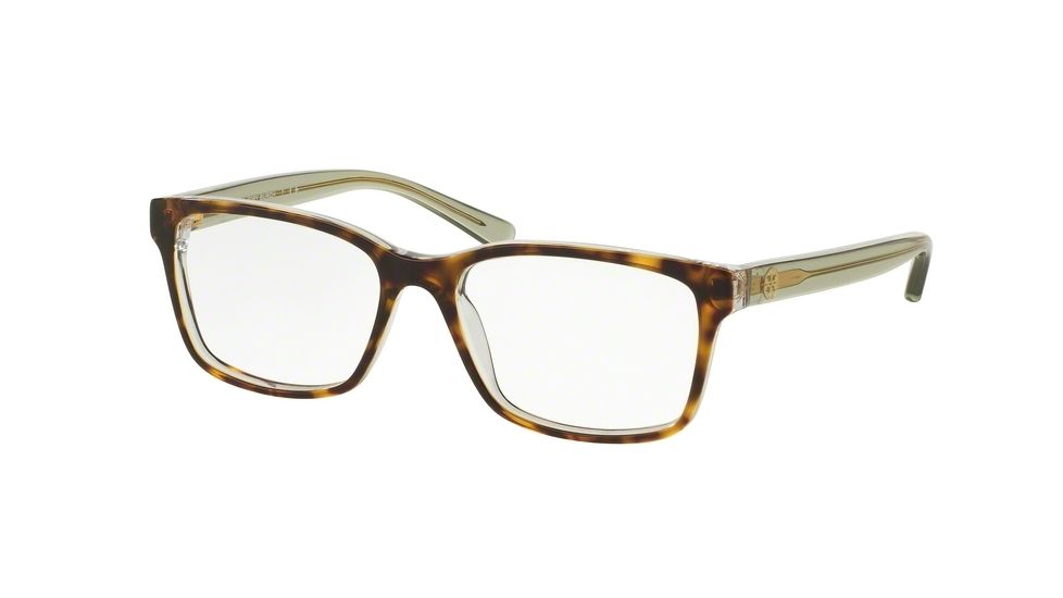 Tory Burch TY2064 Bifocal Prescription Eyeglasses 1561-50 - Crystal Tortoise/bottle Green Frame