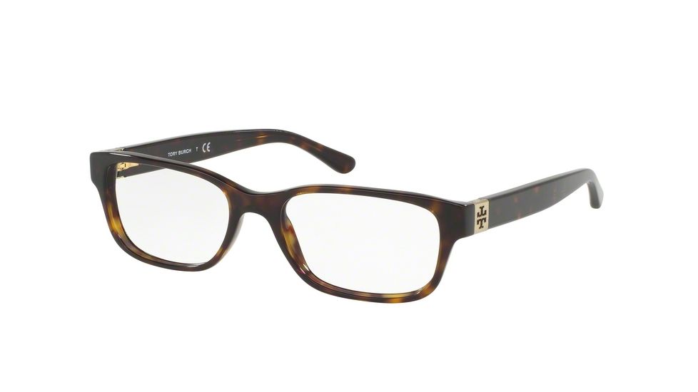 Tory Burch TY2067 Single Vision Prescription Eyeglasses 1378-50 - Dark Tortoise Frame