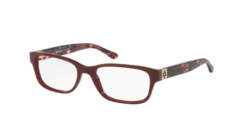 Tory Burch TY2067 Single Vision Prescription Eyeglasses 1610-50 - Port/pearl Port Tort Frame