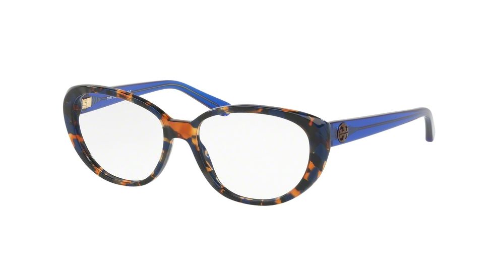 Tory Burch TY2078 Eyeglass Frames 1683-52 - Blue Flake Tort Frame