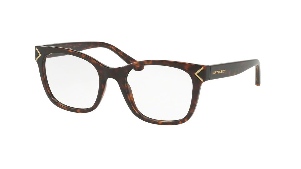 Tory Burch TY4003 Single Vision Prescription Eyeglasses 1378-49 - Dark Tortoise Frame