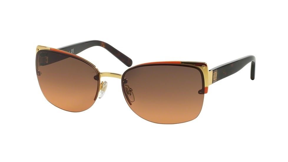 Tory Burch TY6034 Sunglasses 302695-58 - Gold Orange Frame, Grey Orange Gradient Lenses