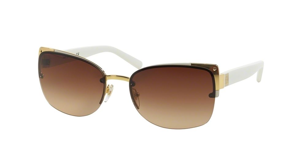 Tory Burch TY6034 Sunglasses 302813-58 - Gold Ivory Frame, Brown Gradient Lenses