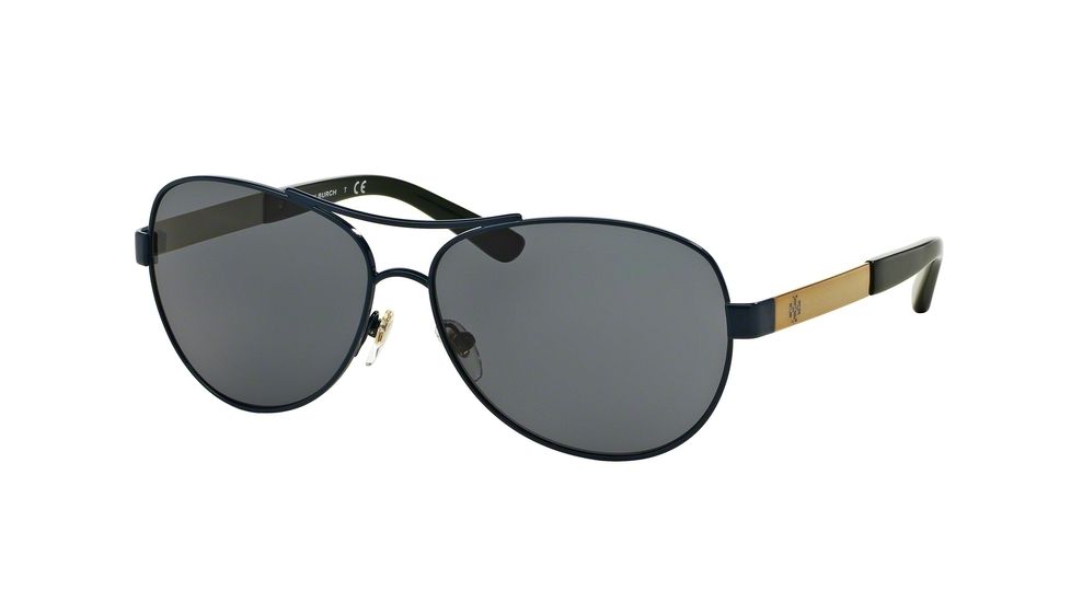 Tory Burch TY6047 Single Vision Prescription Sunglasses TY6047-305887-59 - Lens Diameter 59 mm, Frame Color Navy Gold