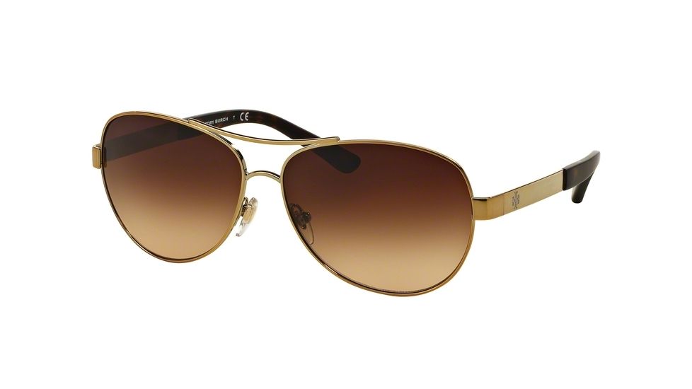 Tory Burch TY6047 Single Vision Prescription Sunglasses TY6047-316013-59 - Lens Diameter 59 mm, Frame Color Gold