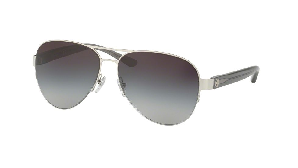 Tory Burch TY6048 Progressive Prescription Sunglasses TY6048-32328G-59 - Lens Diameter 59 mm, Frame Color Silver