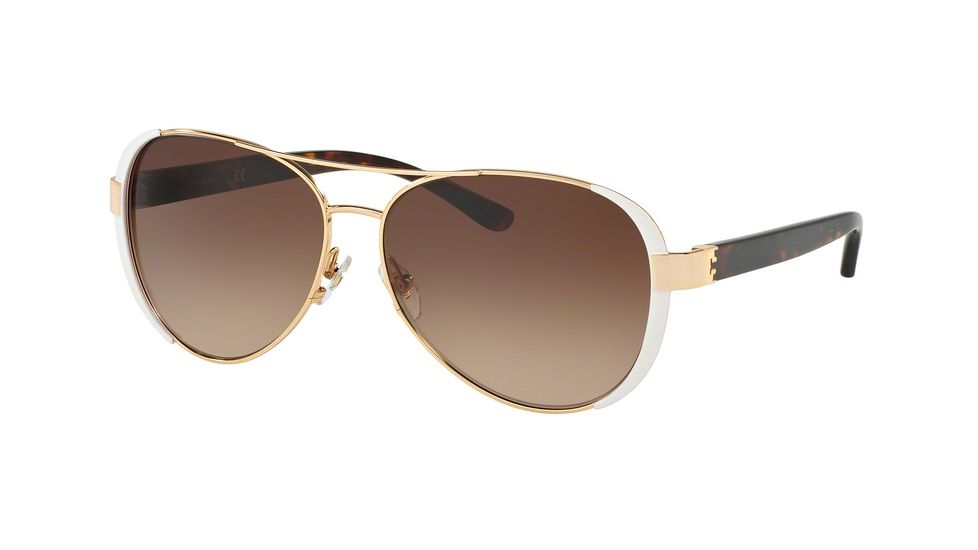 Tory Burch TY6052 Bifocal Prescription Sunglasses TY6052-320113-60 - Lens Diameter 60 mm, Frame Color Gold White