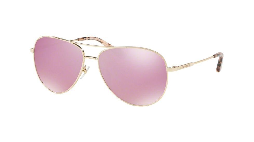 Tory Burch TY6063 Prescription Sunglasses TY6063-32527V-59 - Lens Diameter 59 mm, Frame Color Light Gold