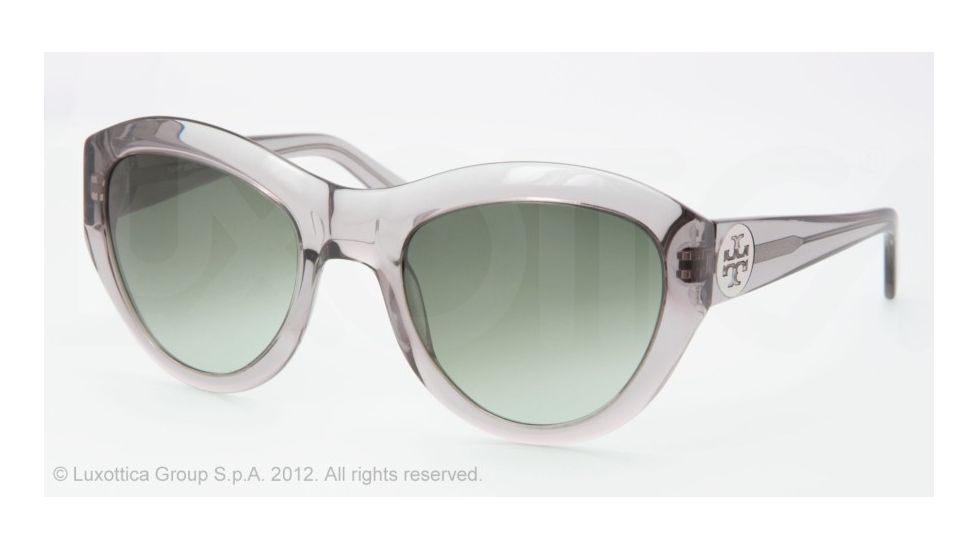 Tory Burch TY7037 Sunglasses 708/8E-55 - Transparent Grey Frame, Green Gradient Lenses